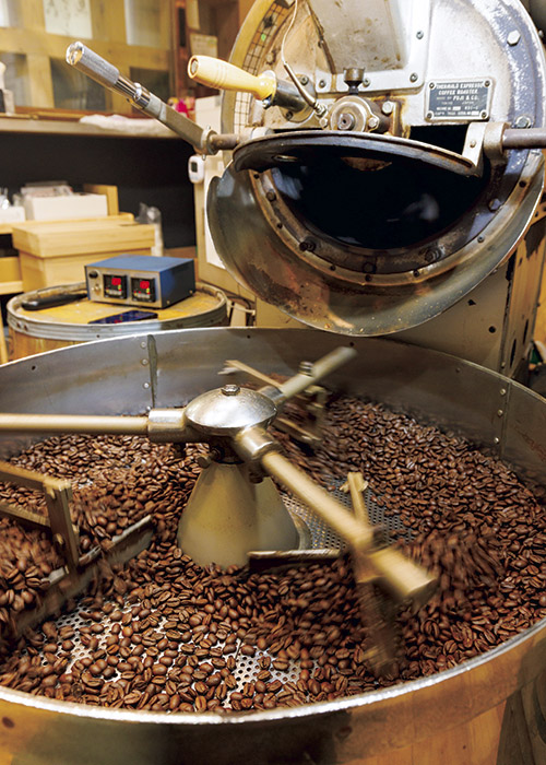 コーヒー豆の焙煎機