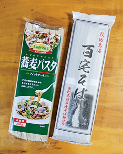 「百宅そば」と「蕎麦パスタ」