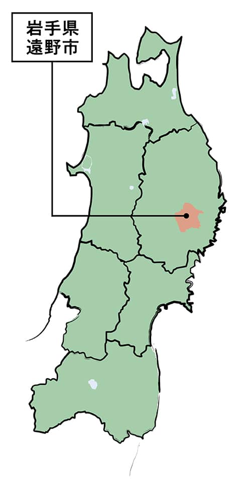 岩手県遠野市の地図