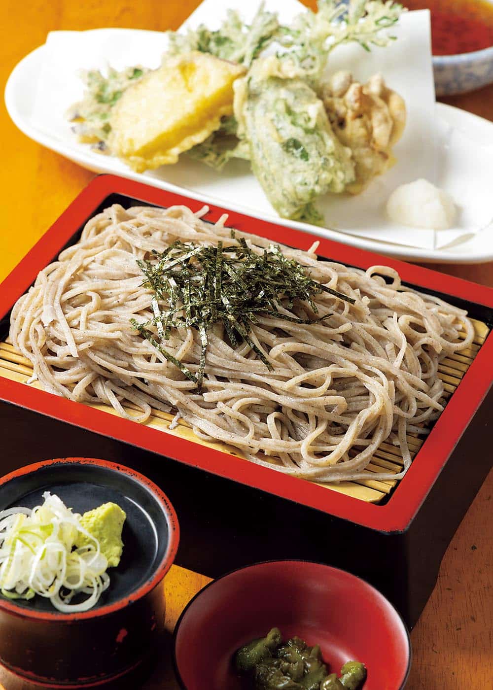 高原そばの天ざる