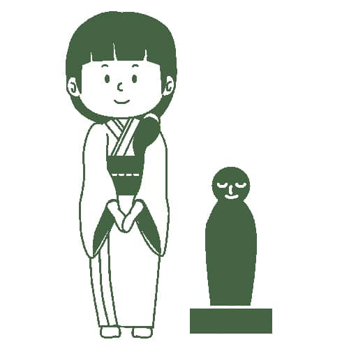 「振袖地蔵」のイラスト