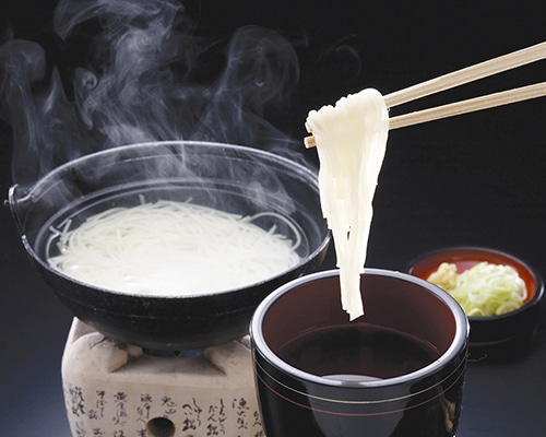 白石温麺の調理例