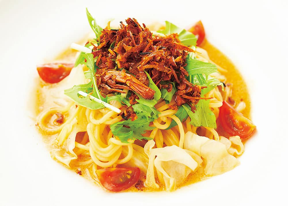 天然甘海老の濃厚スープパスタ