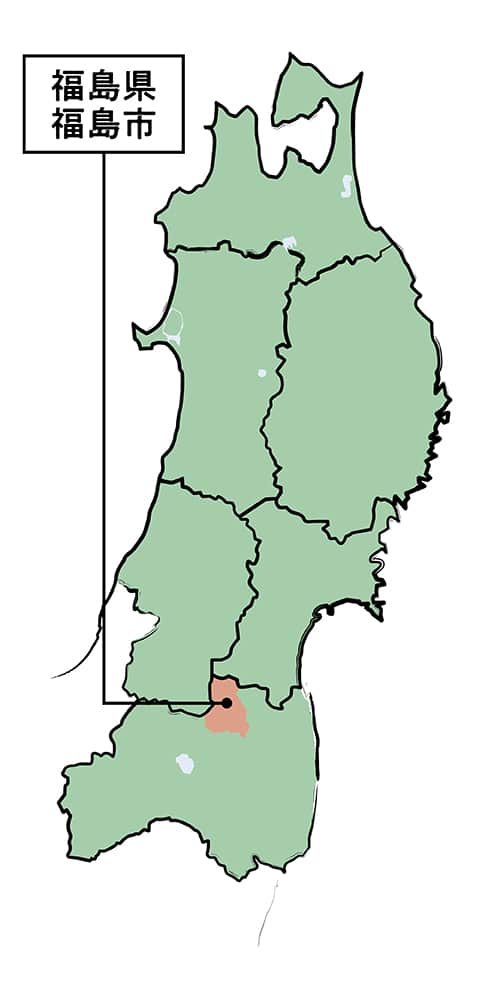 福島県福島市の位置を示す地図