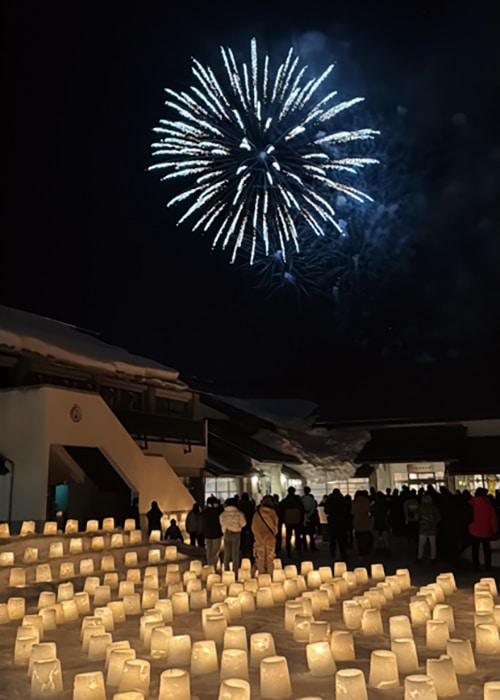打ち上げ花火の様子