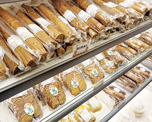 様々なサイズのいぶりがっこ