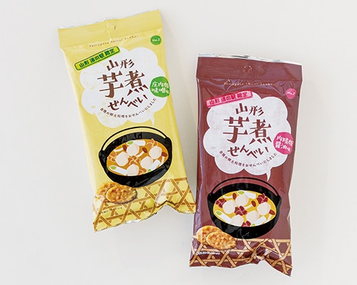 「芋煮せんべい」2種