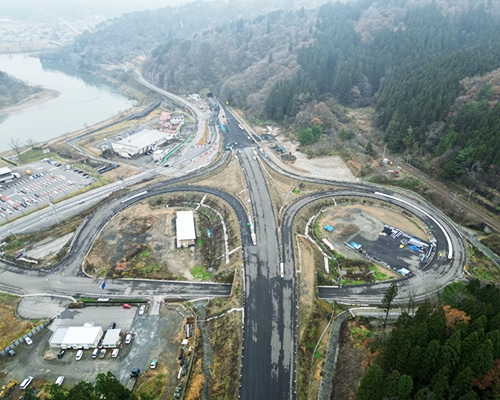 きみまち阪ICの空撮
