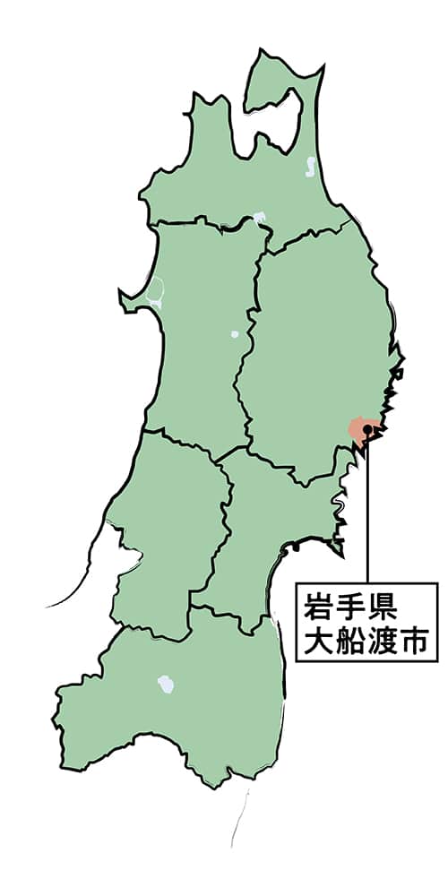 岩手県盛岡市の位置を示す地図