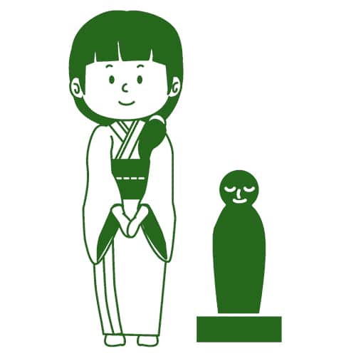 「振袖地蔵」のイラスト